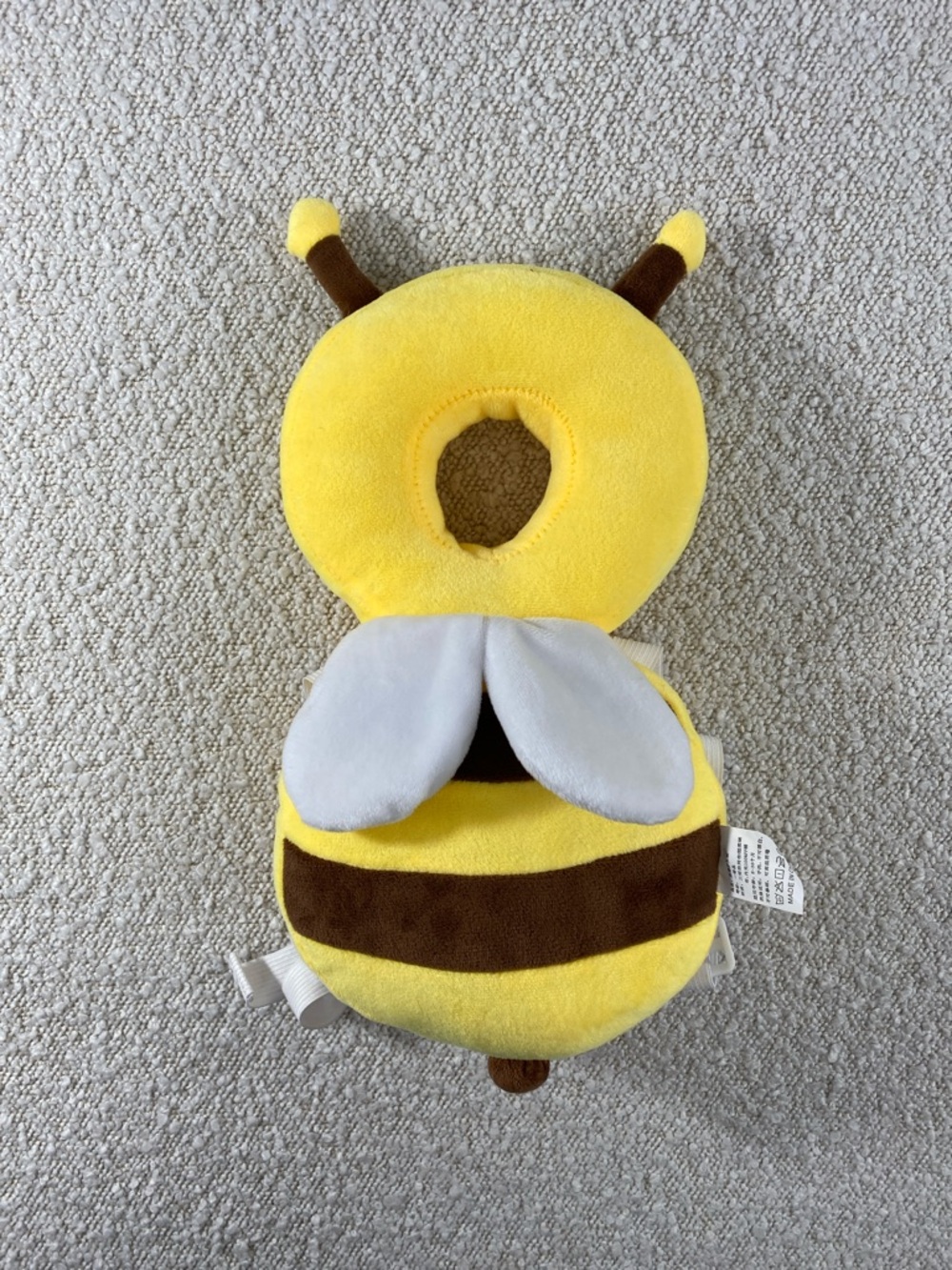 Yellow Bee Plush Head Support Toy for Kids  one size